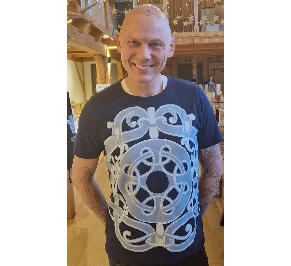 T-shirt med vikingemotiv BLÅ