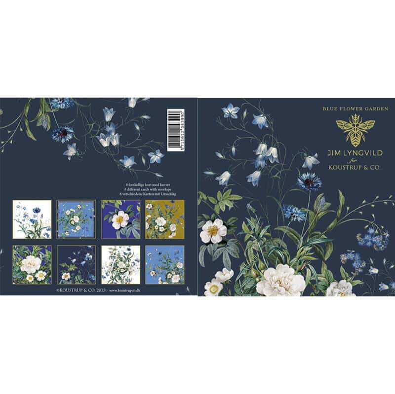 Blue Flower Garden -kvadratisk kortmappe