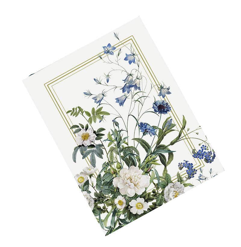 Notesbog -Blue flower garden