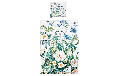 Sengesæt 140x200 cm. -Blue flower garden