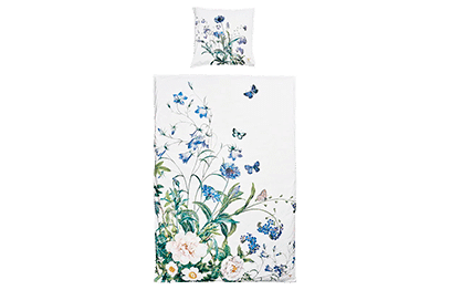 Sengesæt 140x200 cm. -Blue flower garden
