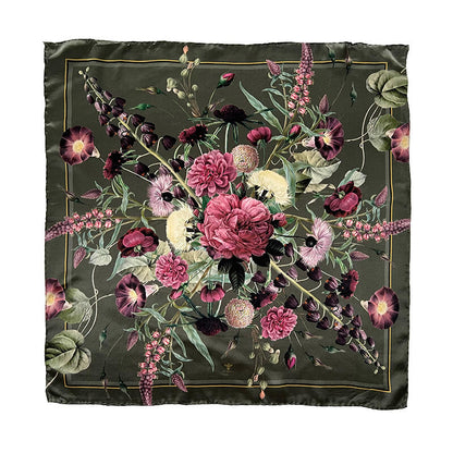 Silketørklæde -Blossom garden 50cm.