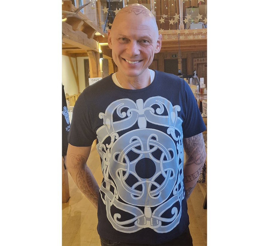 T-shirt med vikingemotiv BLÅ