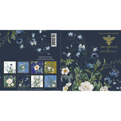 Blue Flower Garden -kvadratisk kortmappe