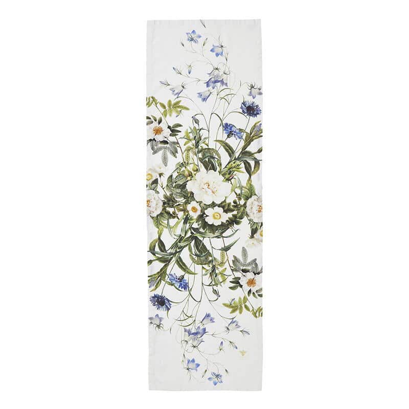 Bordløber -Blue flower garden