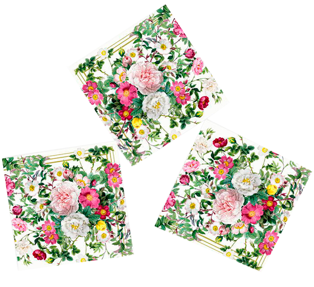 Servietter -Rose Flower Garden