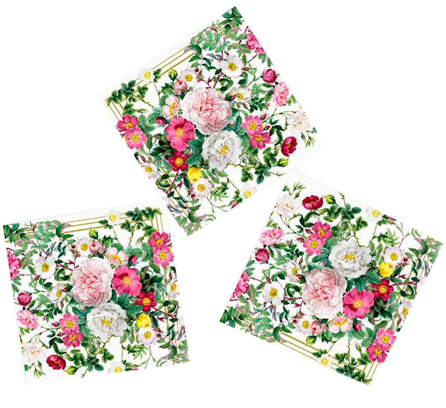 Servietter -Rose Flower Garden