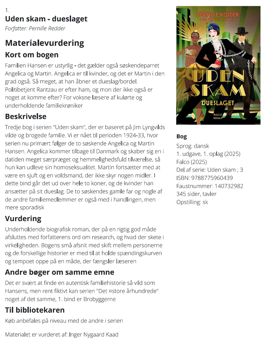 Uden Skam -Dueslaget