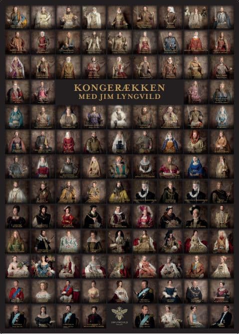 Plakat med kongerækken