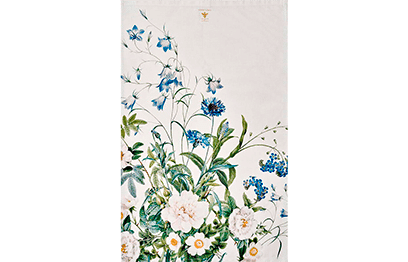 Viskestykke -Blue flower garden